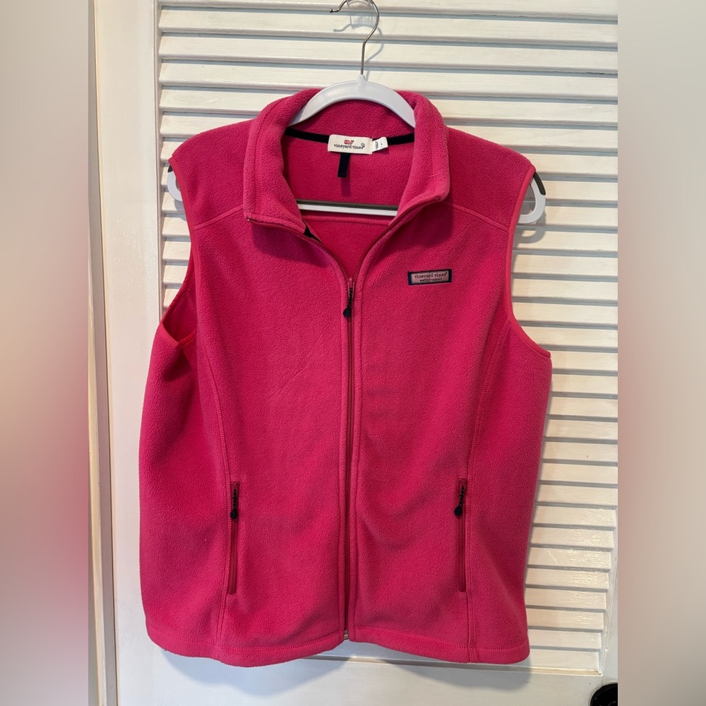 Vineyard Vines Hot Pink Fleece Vest